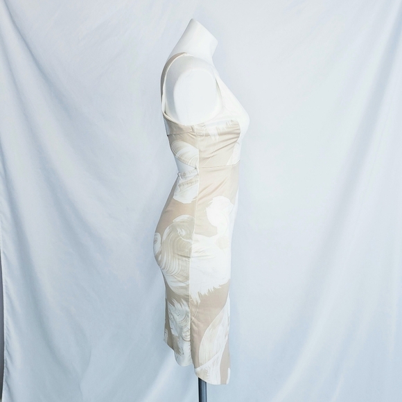 NWT L'atiste Sleeveless Bodycon Dress Asymmetrical Hem Ivory - Picture 4 of 12